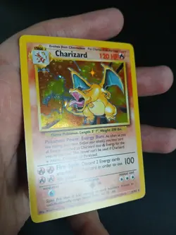 Pokemon TCG Charizard Base Set Holo Unlimited Rare Card 4/102 LP - Image 3