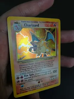 Pokemon TCG Charizard Base Set Holo Unlimited Rare Card 4/102 LP - Image 5