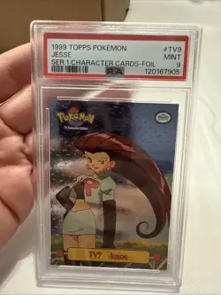 1999 TOPPS POKEMON SER 1 CHARACTER CARDS FOIL #TV9 JESSE PSA 9 - Image 1