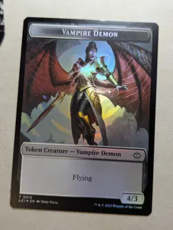 Token - Vampire Demon & Map - MTG - LCI 0015 & LCI 0017 - FOIL - Image 1