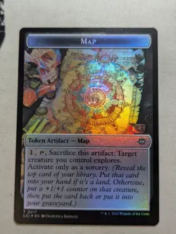 Token - Vampire Demon & Map - MTG - LCI 0015 & LCI 0017 - FOIL - Image 2