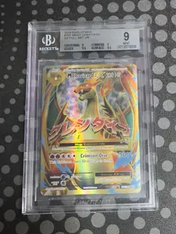 2016 Pokemon XY Evolutions Mega Charizard EX Ultra Rare Full Art #101/108 BGS 9 - Image 1