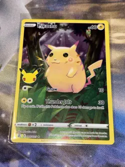 2021 Pokemon Celebrations PIKACHU FULL ART HOLO 5/25 NM - LP - Image 1