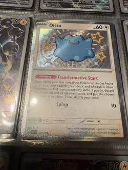 Pokemon TCG Ditto 201/091 Paldean Fates Shiny Ultra Rare Holo - Image 1
