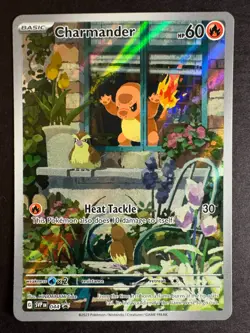 Charmander Illustration Rare Promo SVP 044 Pokemon Obsidian Flames Near Mint - Image 1