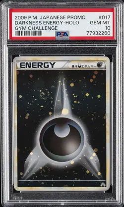 2009 POKEMON JPN PROMO GYM CHALLENGE #017 DARKNESS ENERGY-HOLO PSA 10 - Image 1