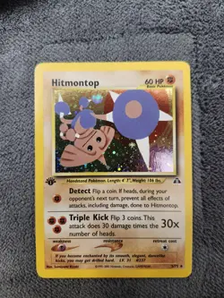 Pokemon TCG Hitmontop Neo Discovery 3/75 Holo Rare 1st Edition LP - Image 1
