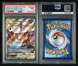 Espeon & Deoxys GX Tag Team SM240 Holo Pokemon TCG PSA 9 - Image 3