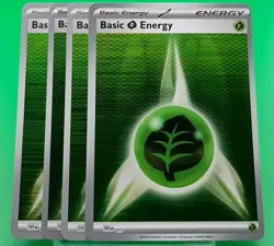 4x Pokemon TCG - Grass Energy - 017 (Horizontal Holo) - Black Bolt & White Flare - Image 1