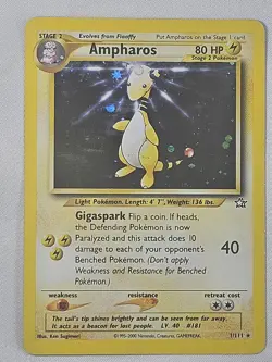 Ampharos Neo Genesis Holo Rare 1/111 Pokemon - Wizards Of The Coast - NM - Image 1