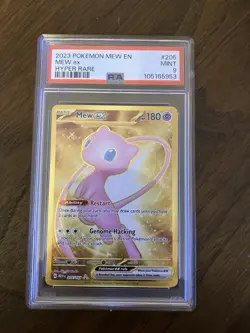 2023 POKEMON 151 GOLD MEW EX 205 ENGLISH HYPER RARE FULL ART PSA 9 MINT - Image 1