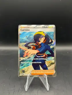 Pokemon TCG Carmine Full Art Trainer 204/167 Twilight Masquerade Ultra Rare Holo - Image 1