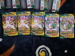 NEW & SEALED Lot Of 10 Pokemon Sword & Shield Evolving Skies Booster Packs - Image 3