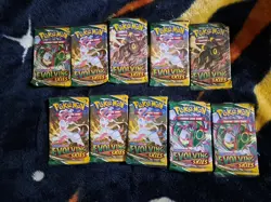 NEW & SEALED Lot Of 10 Pokemon Sword & Shield Evolving Skies Booster Packs - Image 5