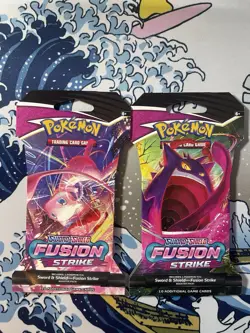 Pokemon Fusion Strike Sleeved Booster Pack SWSH Sealed *Lot Of 6* - Image 2