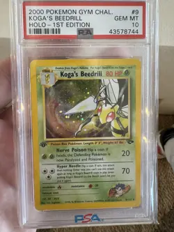 Pokemon 2000 Gym Challenge Koga’s Bee Drill Holo 1st Edition 9/132 - Image 1
