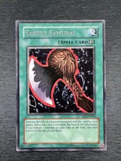 YuGiOh! Axe Of Despair / Sasuke Samurai DB1 - Error Misprint Wrong Name LP - Image 2