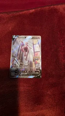 Pokemon Go Mewtwo v 72/78 Full Art Alternative Ultra Rare Card 2022 NM Condition - Image 1