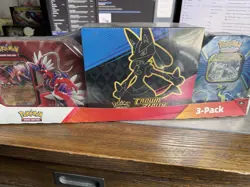 POKEMON Trading Cards TCG Costco 3 Pack Bundle CROWN ZENITH ETB + 2TINS NEW SEAL - Image 1