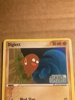 Diglett Pokemon Card Crystal Guardians 50/100 Holo LP - Image 3