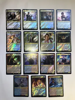 Doctor Who Set 15 Dr’s Art Card Magic the Gathering SURGE FOIL MTG Dalek TARDIS - Image 1
