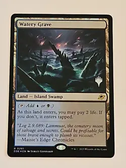 MTG - NM - Watery Grave - Edge of Eternities - Stamped With Symbol - Image 1