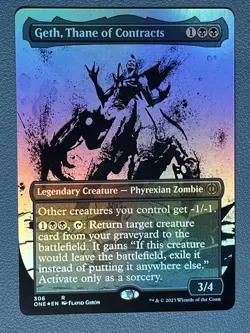 MTG Geth, Thane of Contracts (Showcase) Foil Phyrexia ONE NM - Image 1