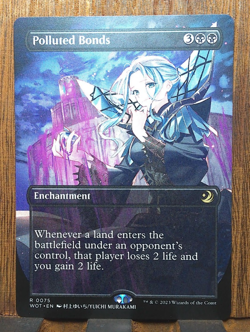 MTG💀 - Polluted Bonds - ANIME BORDERLESS - WOE - Enchanting Tales PACK FRESH❤ - Image 1