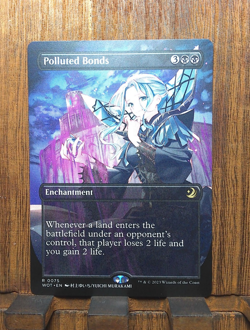 MTG💀 - Polluted Bonds - ANIME BORDERLESS - WOE - Enchanting Tales PACK FRESH❤ - Image 2