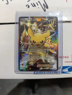 Pokemon Pikachu EX XY124 Never Played Black Star Promo Adult Owned - Image 1
