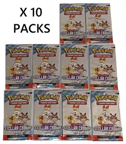 Pokemon Fun Packs Stellar Crown Scarlet & Violet x 10 Packs - Image 1