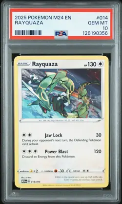 2025 POKEMON M24 EN-MCDONALD'S COLL #014 RAYQUAZA PSA 10 - Image 1