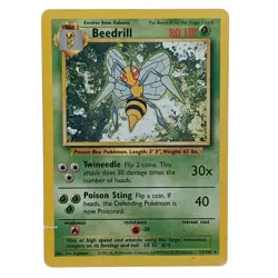 Pokemon Tcg Beedrill 17/102 Base Set Unlimited Non Holo HP - Image 1