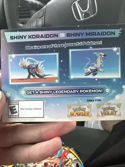 Pokemon Scarlet And Violet Serial Codes Shiny Koraidon or Miraidon UNSCRATCHED! - Image 2