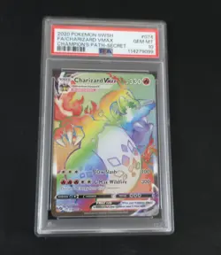 2020 Pokemon Sword & Shield Champion's Path Charizard Vmax 074/073 Secret PSA 10 - Image 1