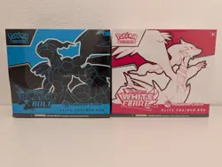 Pokemon Scarlet and Violet Black Bolt White Flare Pokemon Center ETBs SEALED NEW - Image 1