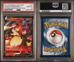 2021 POKEMON SWSH BS PROMO | CELEBRATIONS LANCE'S CHARIZARD V 133 PSA 10 - Image 2
