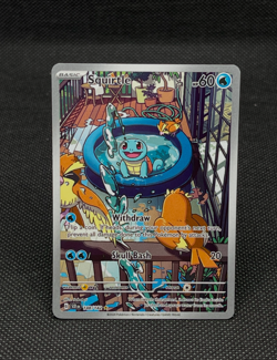 Pokemon TCG Squirtle Stellar Crown Illustration Rare Holo Card 148/142 Sv07 - Image 1