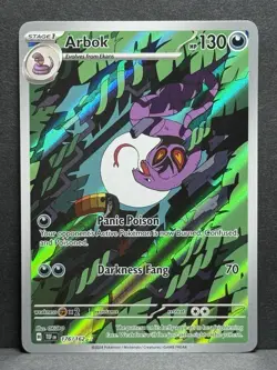 Pokemon TCG Arbok 176/162 Temporal Forces Illustration Rare Card NM Condition - Image 1