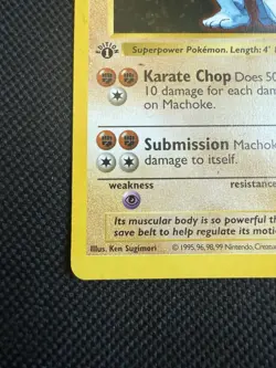 Pokemon Machoke 34/102 1st Edition Shadowless Base Set Card Unplayed Near Mint - Image 5