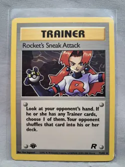 Pokemon 1999-2000 1st Edition Rockets Sneak Attack #72/82 Team Rocket. Raw Card - Image 1