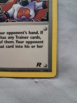Pokemon 1999-2000 1st Edition Rockets Sneak Attack #72/82 Team Rocket. Raw Card - Image 4
