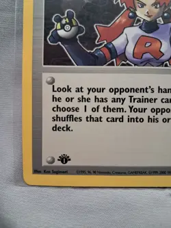 Pokemon 1999-2000 1st Edition Rockets Sneak Attack #72/82 Team Rocket. Raw Card - Image 5