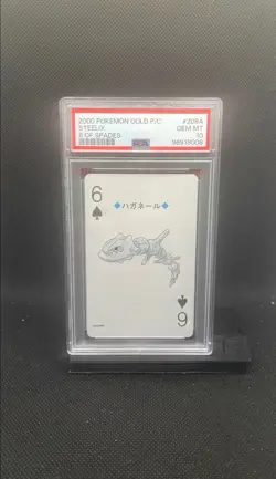 2000 Pokemon Gold Version Poker Playing Cards Steelix 6 Of Spades PSA GEM MT 10 - Image 1