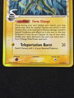Deoxys (Delta Species - Speed Forme) 6/110 Holon Phantoms Holo Rare Pokemon Card - Image 3