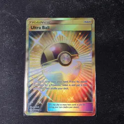 Ultra Ball - 161/149 - Pokemon Sun & Moon Base Set Secret Rare Card NM - Image 1