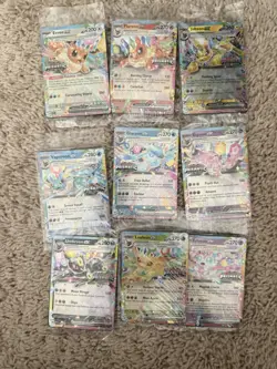 Prismatic Evolutions Surprise Box Sealed Stamped Ex Promo Cards 9/9 Complete Set - Image 1