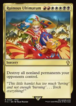 x1 Ruinous Ultimatum R MTG Commander: Final Fantasy M/NM, English - Image 1