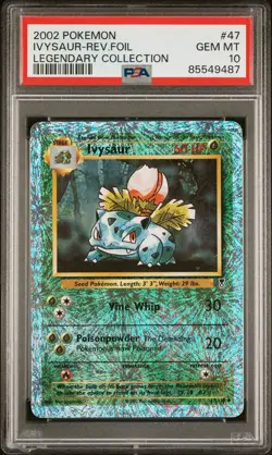 2002 POKEMON LEGENDARY COLLECTION #47 IVYSAUR-REVERSE FOIL PSA 10 - Image 1