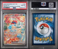 2025 POKEMON WHT EN-WHITE FLARE SPECIAL ILLUSTRATION RARE #167 KELDEO EX PSA 8 - Image 3